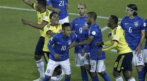 Colombia vs Brazil: Brazil go down to Colombia, Neymar sees red ...