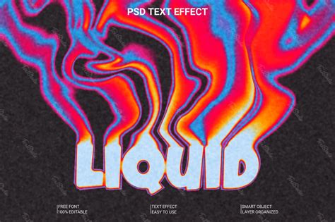 Liquid Graffiti Psychedelic Font Style Effect | Free Photoshop PSD File