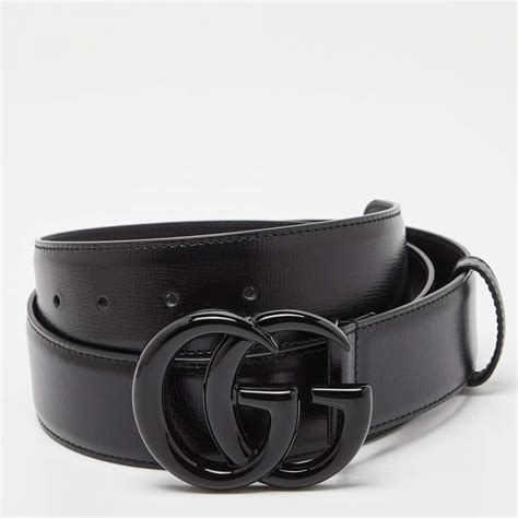 Gucci Black Leather Double G Buckle Belt 90 CM Gucci | The Luxury Closet