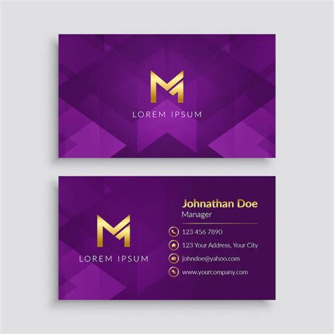 Premium Vector | Modern Geometric Business Card Design