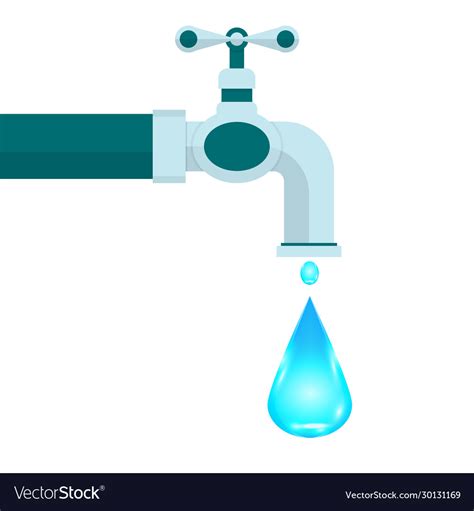 Crane dripping water cartoon for your Royalty Free Vector