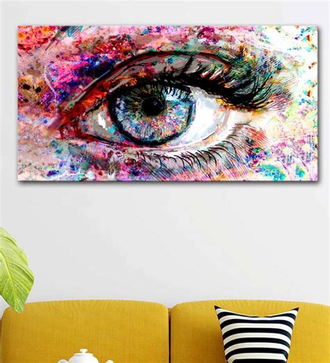 Buy Beautiful Abstract Colorful Eyes Modern Design Canvas Printed ...