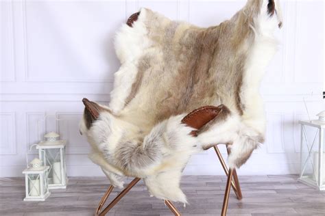 Reindeer Hide | Reindeer Rug | Reindeer Skin | Throw XXL EXTRA LARGE - Scandinavian Style #FRE9