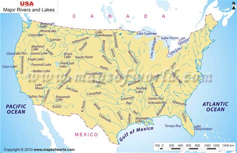 United States Map Rivers