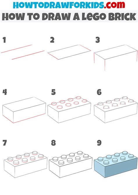 How to Draw a Lego Brick - Easy Drawing Tutorial For Kids