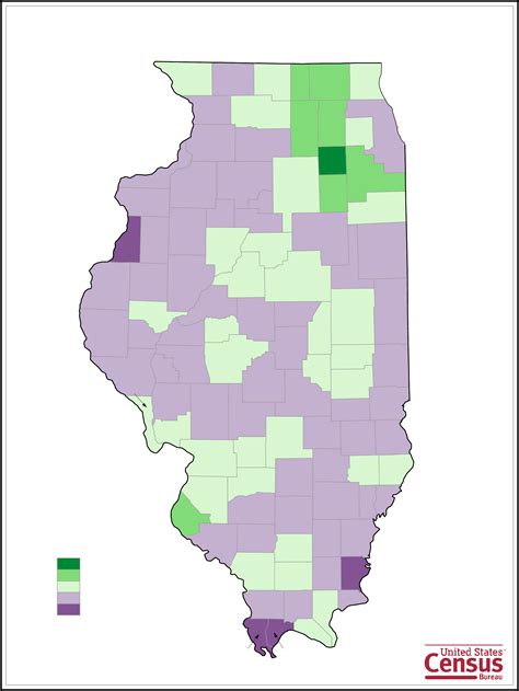 Illinois County Population Change Map Free Download