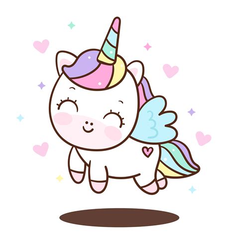 Informationen zu Cute Unicorn cartoon little pony angel pastel color (Illustration): Doodle ...