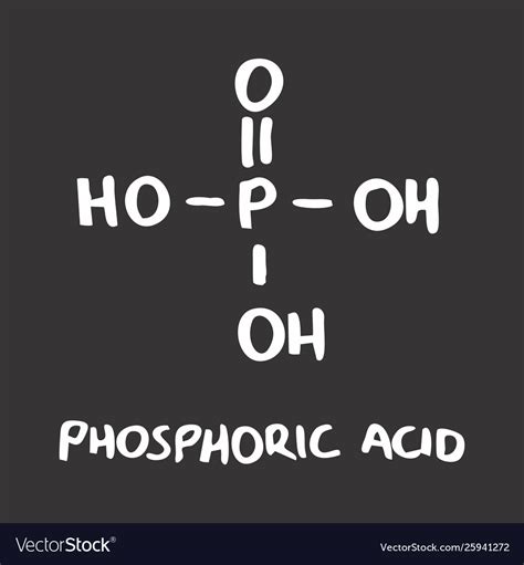 Phosphoric acid formula Royalty Free Vector Image