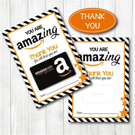 Thank You AMAZON Gift Card Holder. 5x7 DIGITAL FILE. - Etsy