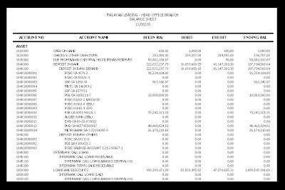 Microsoft Visual Foxpro: General Ledger Balance Sheet