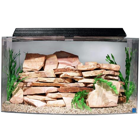 SeaClear 46 gal Bowfront Acrylic Aquarium Combo Set, 36 by 16.5 by 20", Clear