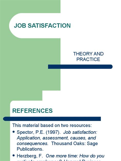 Job Satisfaction | Job Satisfaction | Industrial And Organizational Psychology