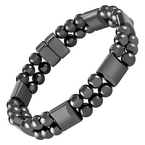 Double Hematite Magnetic Therapy Bracelet