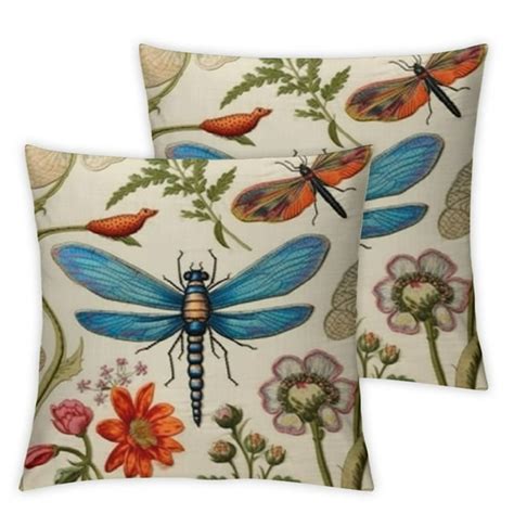 COMIO Outdoor Patio Throw Pillow Covers Summer Spring Garden Flowers Outside Furniture Swing ...