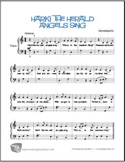 Hark! The Herald Angels Sing | Free Easy Piano Sheet Music