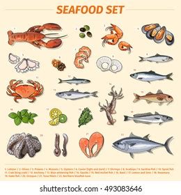 6,258 Seafood Names Images, Stock Photos & Vectors | Shutterstock