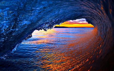 WAVE CURL, sparkle, ocean, beauty, sunset, wave, HD wallpaper | Peakpx