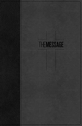 The Message Deluxe Gift Bible-Black/Slate LeatherLook Cover ...