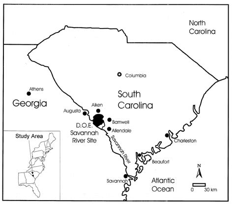 Savannah River Chart Map