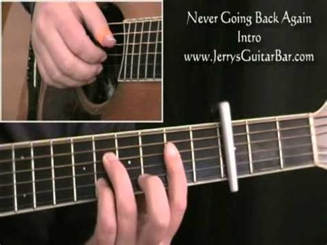 how to play "Never Going Back Again" by Fleetwood Mac - acoustic guitar ...