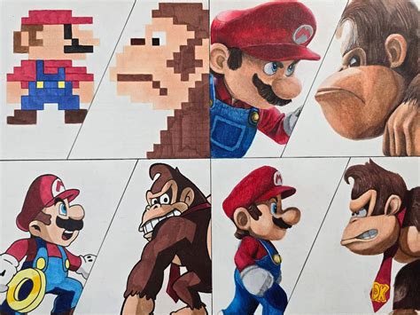 Mario vs Donkey Kong in different styles! by Jayuice on DeviantArt