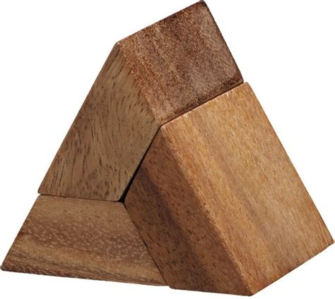 3 Pieces Pyramid With Base - Wooden Puzzle-7855W