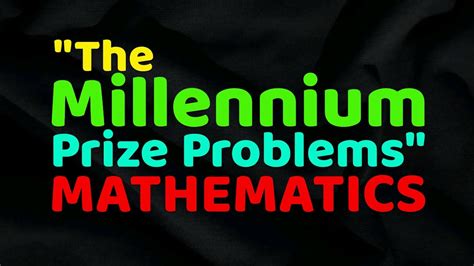 Mathematics: The Millennium Prize Problems - YouTube