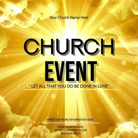 Church Event Video Digital Flyer Template | PosterMyWall