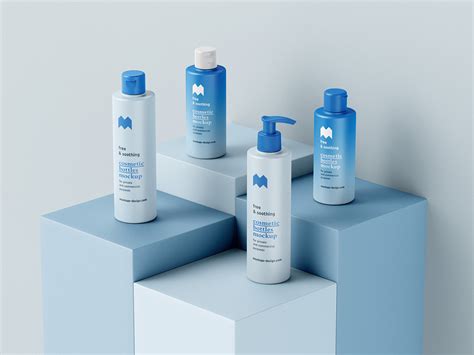 Free cosmetic bottles mockup - Mockups Design