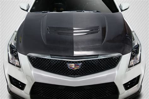 2018 Cadillac ATS-V Hood Body Kit - 2016-2019 Cadillac ATS-V Carbon Creations DriTech OEM Hood ...