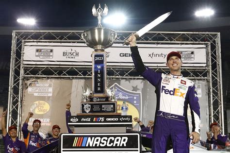 Denny Hamlin speeds to Bristol Night Race win - The Checkered Flag