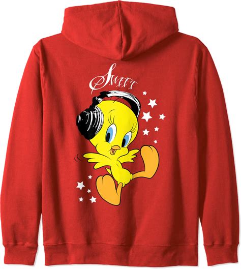 US Looney Tunes Kids Tweety Headphones 01 Dark Zip Hoodie