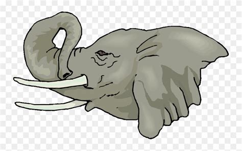 Elephant Clipart Clipart Elephant With Tusks Cartoon - Elephant With ...