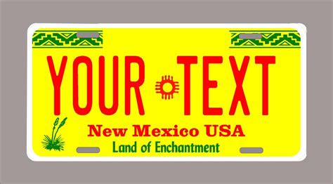 New Mexico License Plate custom Text - Etsy