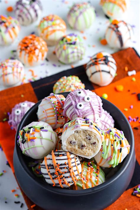 Halloween Cookie Dough Balls - Easy Budget Recipes