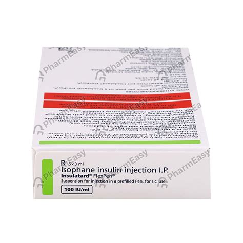 Insulatard 100iu Flexpen 3ml - Uses, Side Effects, Dosage, Composition & Price | PharmEasy