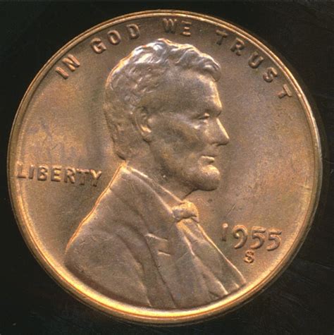 United States, 1955-S One Cent, Lincoln Wheat - Uncirculated