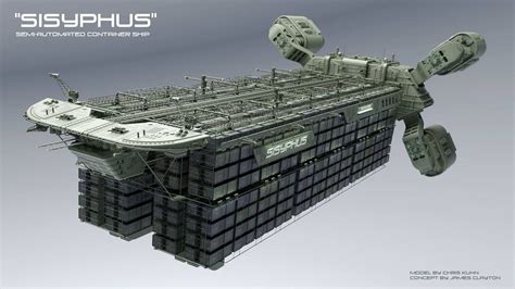 star wars cargo spaceship: Sisyphus Semi-Automated Container Ship