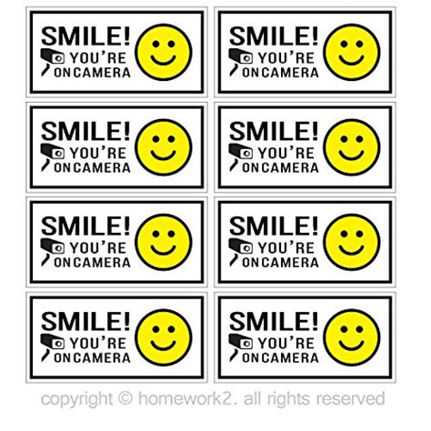 Smile You’re On Camera Stickers, Vinyl Decals – Indoor & Outdoor Use, UV Protected & Waterproof ...