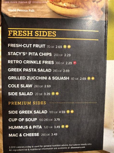 Menu at Showmars restaurant, Raleigh, Corners Pkwy Suite 120