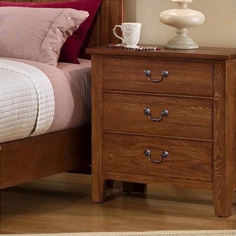 310-227 Vaughan Bassett Furniture Night Stand - Dark Solid Oak