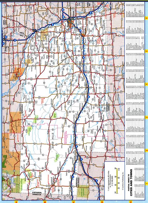 Map of Nebraska roads and highways. Free printable road map of Nebraska