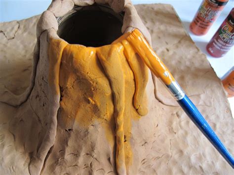 How to Make a Clay Volcano #Science #Volcano #AirDryClay 5th Grade Science Projects, School ...