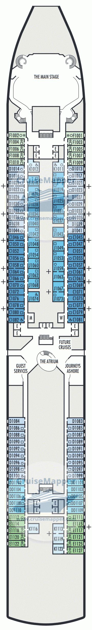 ms Westerdam deck 1 plan | CruiseMapper