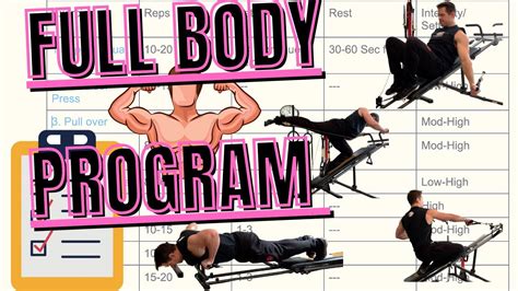 Printable Total Gym Workout Chart | EOUA Blog