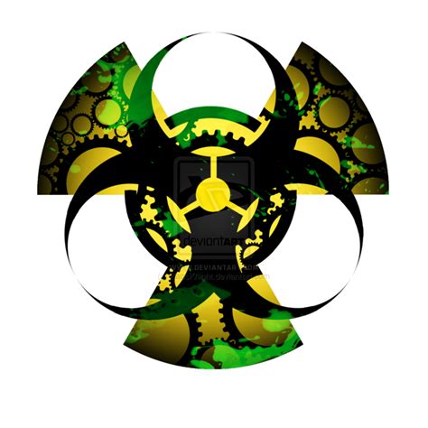 biohazard/radiation symbol together with gears artwork | Biohazard ...