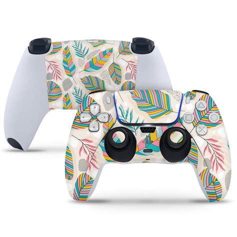 PlayStation 5 Controller Skin - Abstract Flowers and Leaves – SkinsLegend