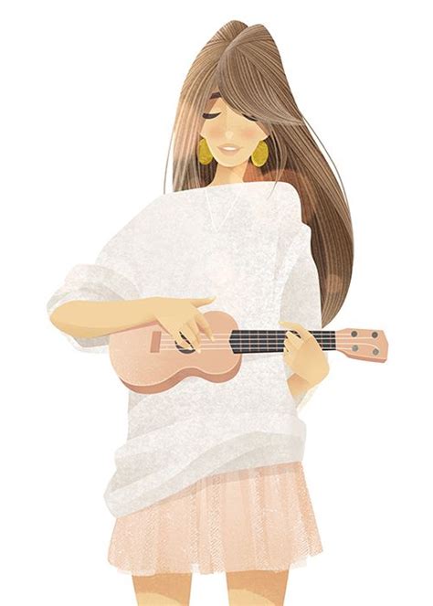 Ukulele girl | Gambar, Kartun, Animasi