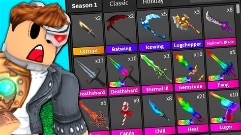 I finally got ALL KNIVES AND GUNS in Murder Mystery 2!! *BIGGEST INVENTORY!* (Roblox MM2) - YouTube