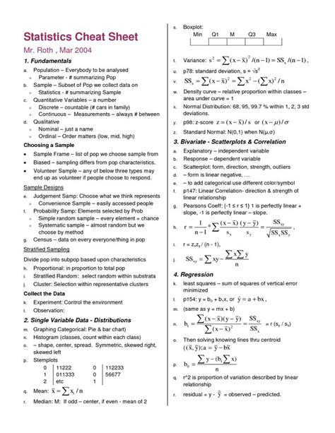 statistics symbols cheat sheet - Google Search | Maths | Statistics ...